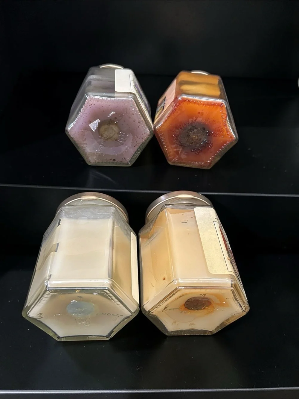 4 Vintage Home Interiors Scented Candle Lilac, Lemon Chiffon Honeydew Cookie